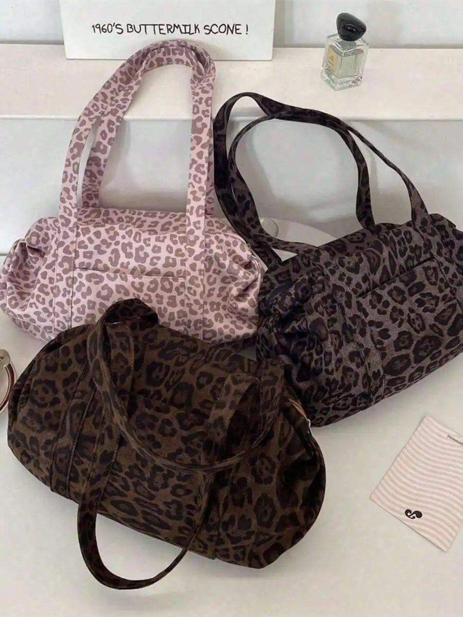 Leopard Print Casual Tote Bag For Women Large Capacity Multipurpose Handbag Shopping Bag
Leopard Print Casual Tote Bag For Women Large Capacity Multipurpose Handbag Shopping Bag