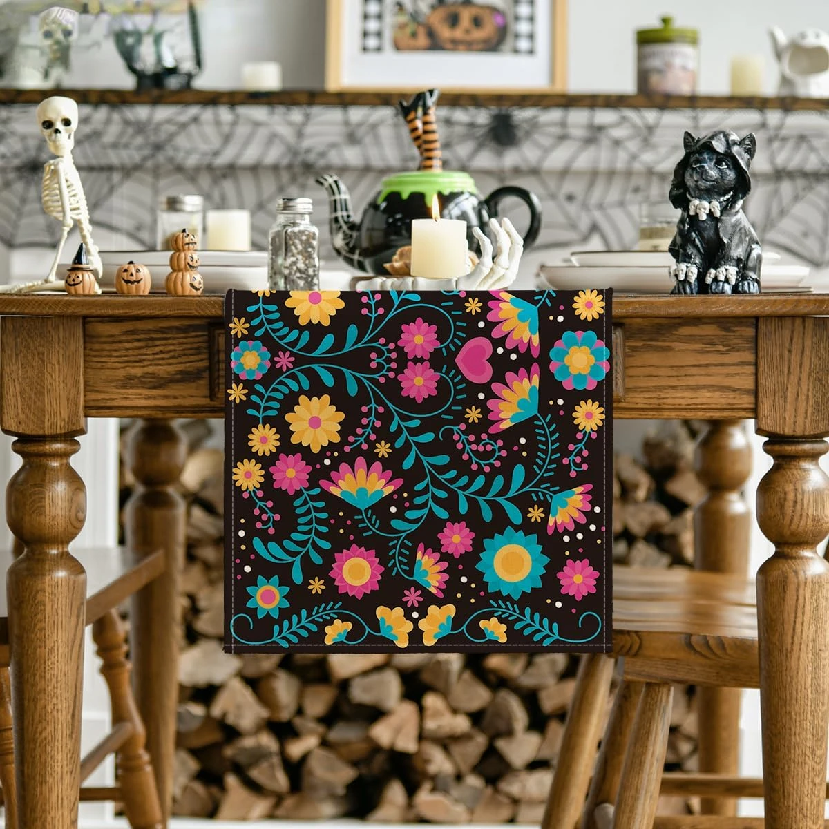 Mexican Colorful Floral Day of The Dead Linen Table Runner for Table Decor Mexico Dia De Los Muertos Table Runners Party Decor
Mexican Colorful Floral Day of The Dead Linen Table Runner for Table Decor Mexico Dia De Los Muertos Table Runners Party Decor