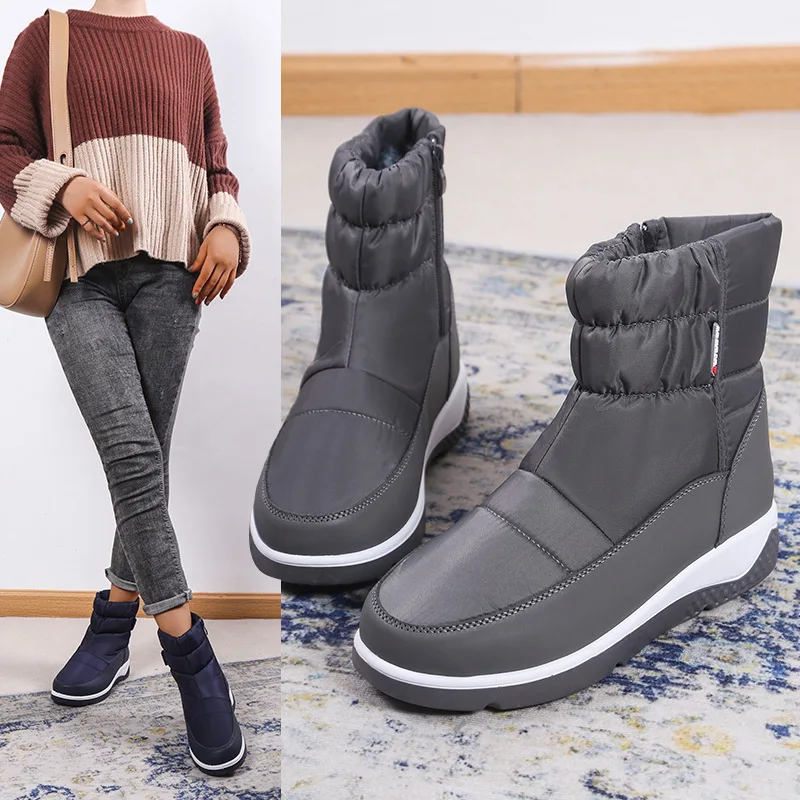 Winter Snow Boots Women Casual Warm Slip on Fur Shoes Patchwork Ankle Boots Women Fashion Wedges Waterproof Botas Mujer
Winter Snow Boots Women Casual Warm Slip on Fur Shoes Patchwork Ankle Boots Women Fashion Wedges Waterproof Botas Mujer