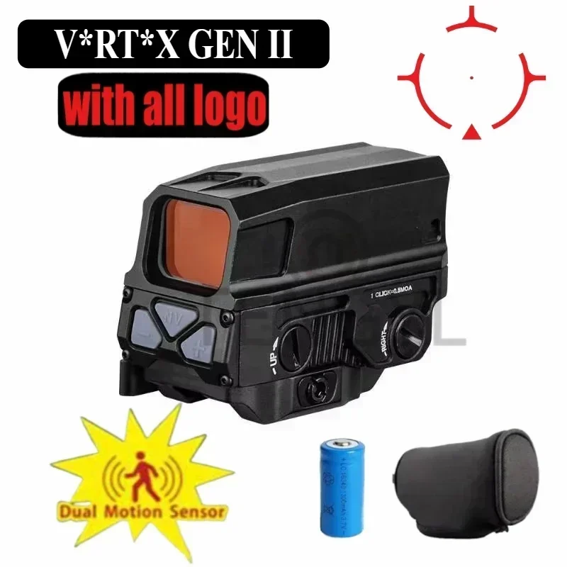 Holographic Red Dot GEN II Sight Tactical Hunting Rifle Scope for Milsim Airsoft w/20mm Picatinny Rail Mount with Full Markings
Holographic Red Dot GEN II Sight Tactical Hunting Rifle Scope for Milsim Airsoft w/20mm Picatinny Rail Mount with Full Markings