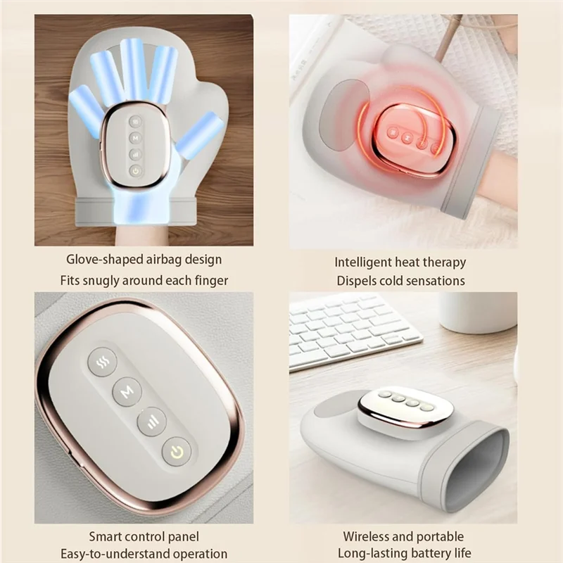 Beauty Hand Massager Cordless 5 Levels Of Intensity Adjustment Finger Massager With Heat And Compression
Beauty Hand Massager Cordless 5 Levels Of Intensity Adjustment Finger Massager With Heat And Compression