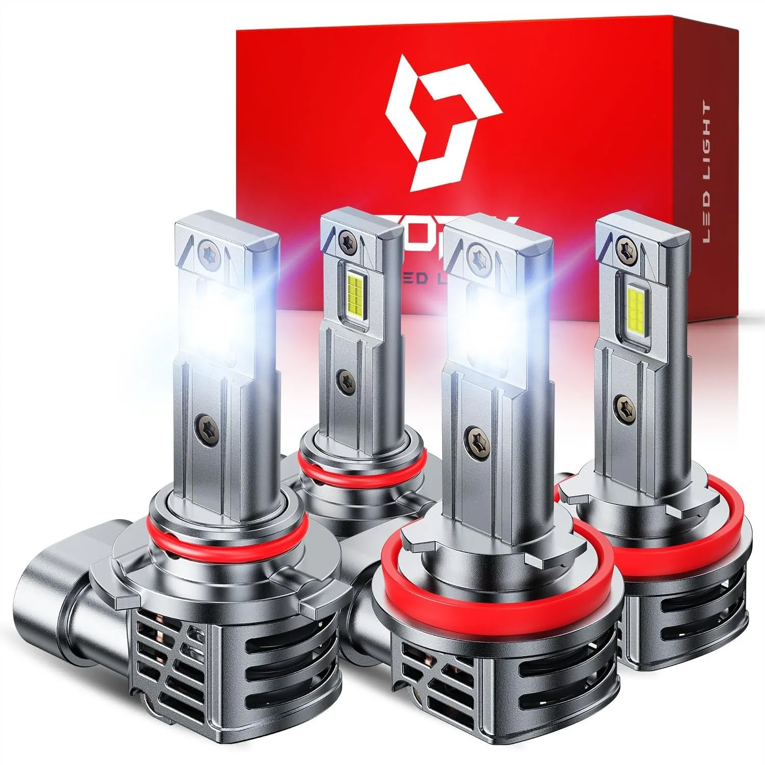H11 9005 LED Bulbs Combo, 80000LM 6500K Ultra Bright, Plug N Play, 20+ Years Lifespan, No Flicker, Pack of 4
H11 9005 LED Bulbs Combo, 80000LM 6500K Ultra Bright, Plug N Play, 20+ Years Lifespan, No Flicker, Pack of 4
