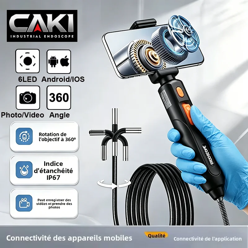 360° Two-Way Type-C Articulating 6mm Endoscope Camera Borescope Car Inspection Industrial Endoscope For IOS Android
360° Two-Way Type-C Articulating 6mm Endoscope Camera Borescope Car Inspection Industrial Endoscope For IOS Android