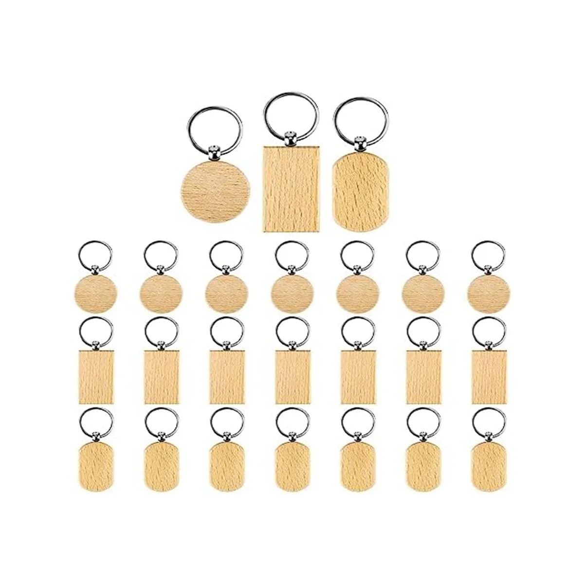 24Pcs Wooden Keychain Blanks, Engraving Blanks Wood Blanks Unfinished Wooden Key Ring Key Tag for DIY Gift Crafts
24Pcs Wooden Keychain Blanks, Engraving Blanks Wood Blanks Unfinished Wooden Key Ring Key Tag for DIY Gift Crafts