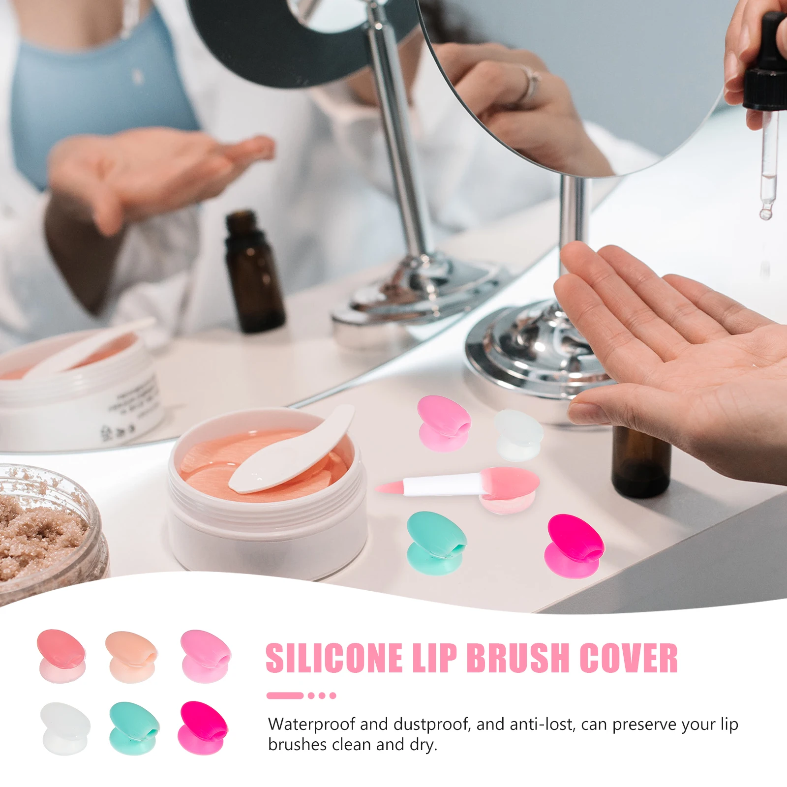 6pcs Lip Brush Protectors Silicone Dustproof Covers Anti-lost Travel Makeup Brush Protective Sleeves Waterproof
6pcs Lip Brush Protectors Silicone Dustproof Covers Anti-lost Travel Makeup Brush Protective Sleeves Waterproof