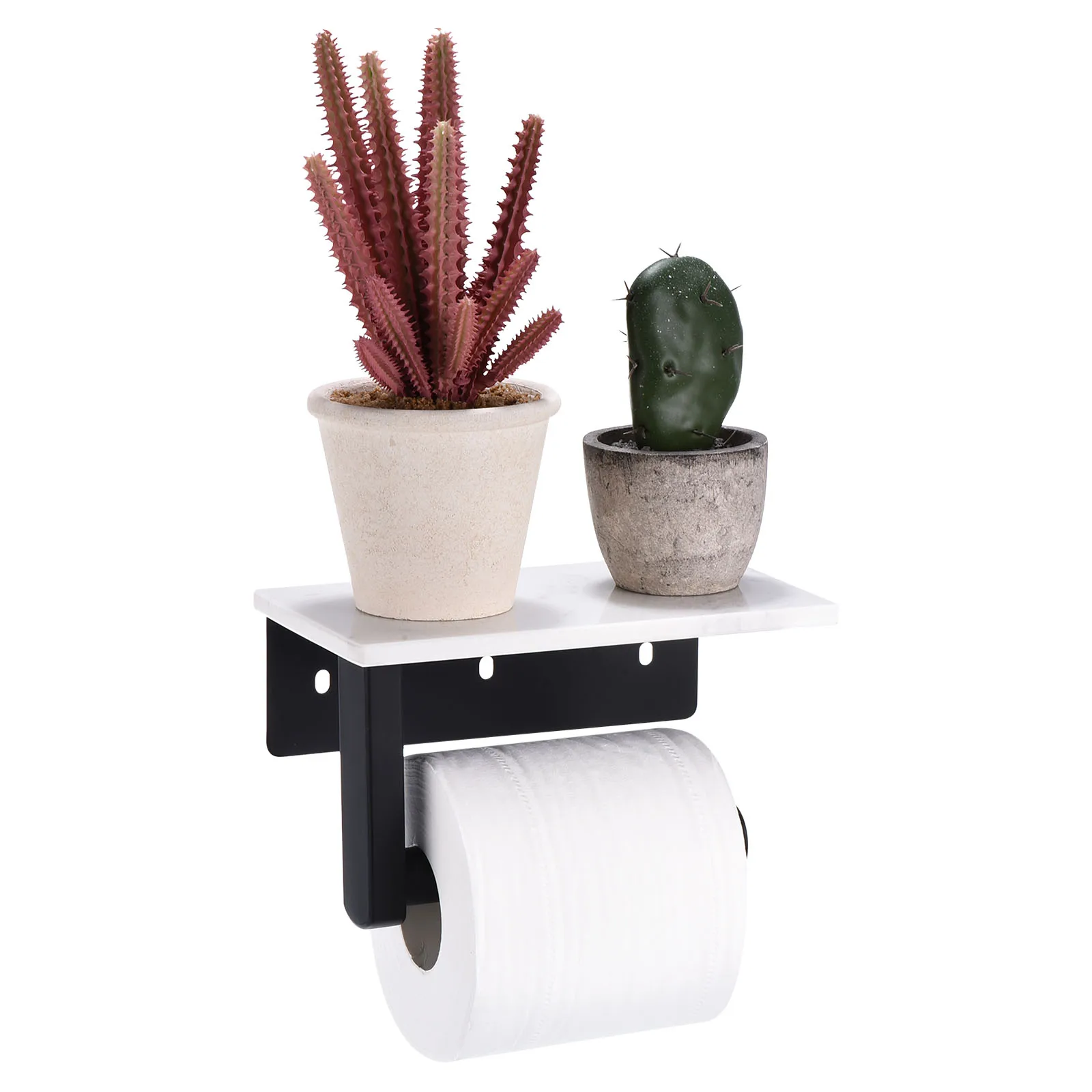 Toilet Paper Holder with Marble Shelf, SUS304 Stainless Steel Wall Mounted Toilet Paper Holder Tissue Roll Holder for Bathroom
Toilet Paper Holder with Marble Shelf, SUS304 Stainless Steel Wall Mounted Toilet Paper Holder Tissue Roll Holder for Bathroom