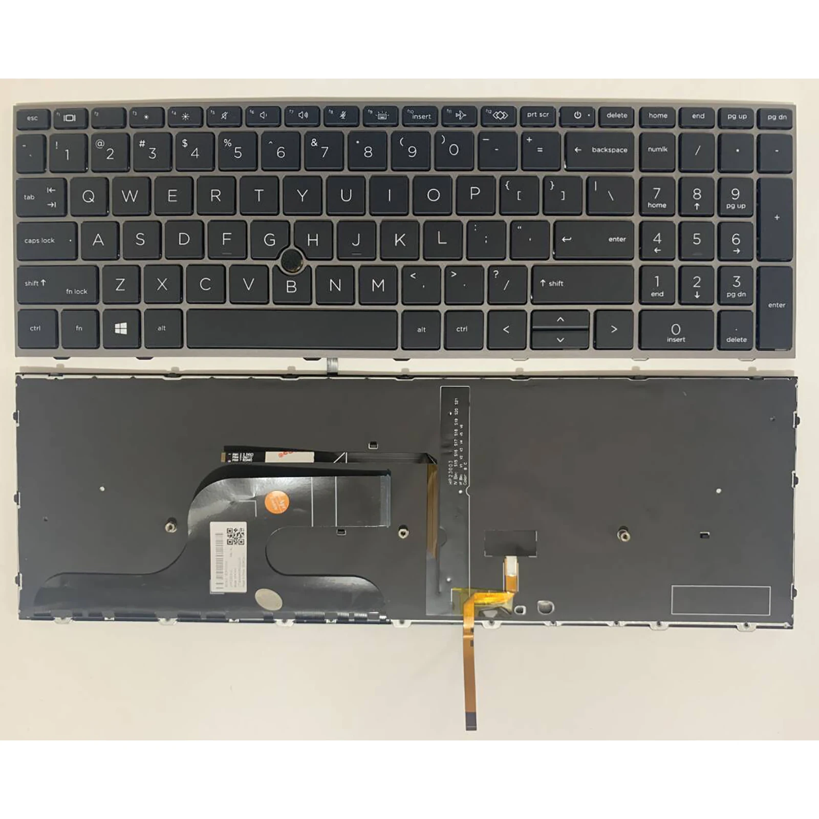 US Keyboard for Hp ZBook Fury 15 G7 G8 L97967-041 with pointer with backlight silver Frame
US Keyboard for Hp ZBook Fury 15 G7 G8 L97967-041 with pointer with backlight silver Frame