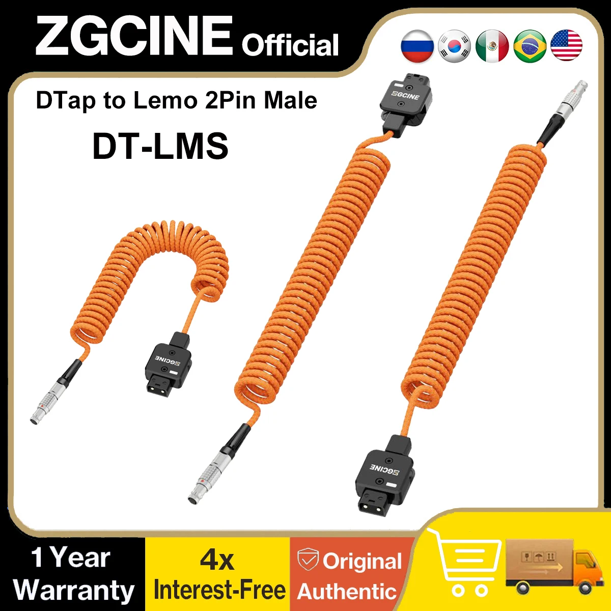 ZGCINE DTap to Straight Lemo 2Pin Male Power Cable for Select RED ARRI SONY Cameras RED Scarlet-W ARRI ALEXA Mini Sony ILME-FX6
ZGCINE DTap to Straight Lemo 2Pin Male Power Cable for Select RED ARRI SONY Cameras RED Scarlet-W ARRI ALEXA Mini Sony ILME-FX6