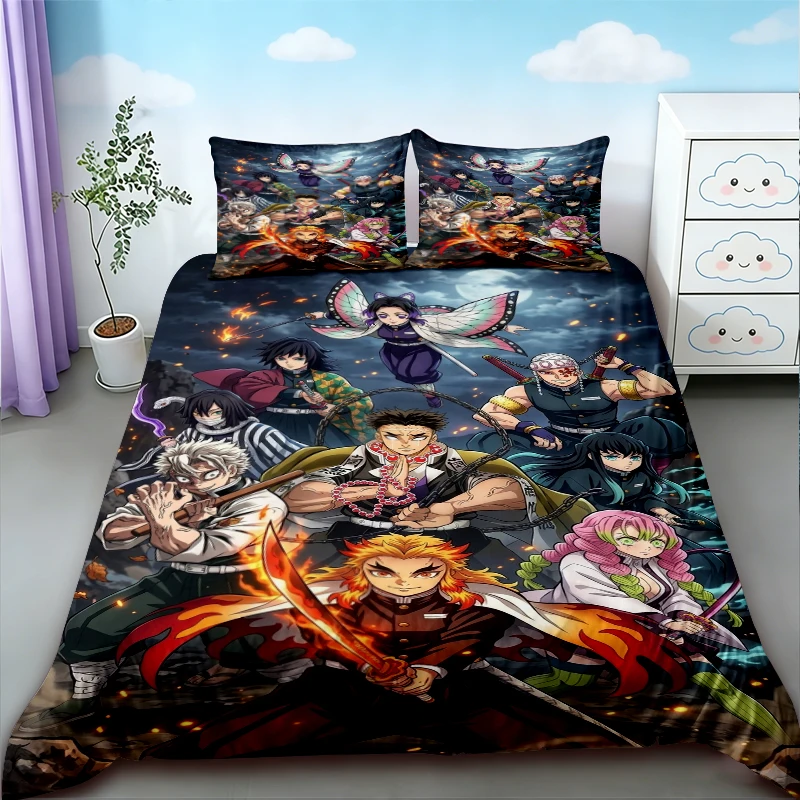Duvet Cover Anime Bedding Set Demon Slayer Print Bedding Set Cozy Soft King Queen Twin Size Birthday Gift Bedroom Decoration
Duvet Cover Anime Bedding Set Demon Slayer Print Bedding Set Cozy Soft King Queen Twin Size Birthday Gift Bedroom Decoration