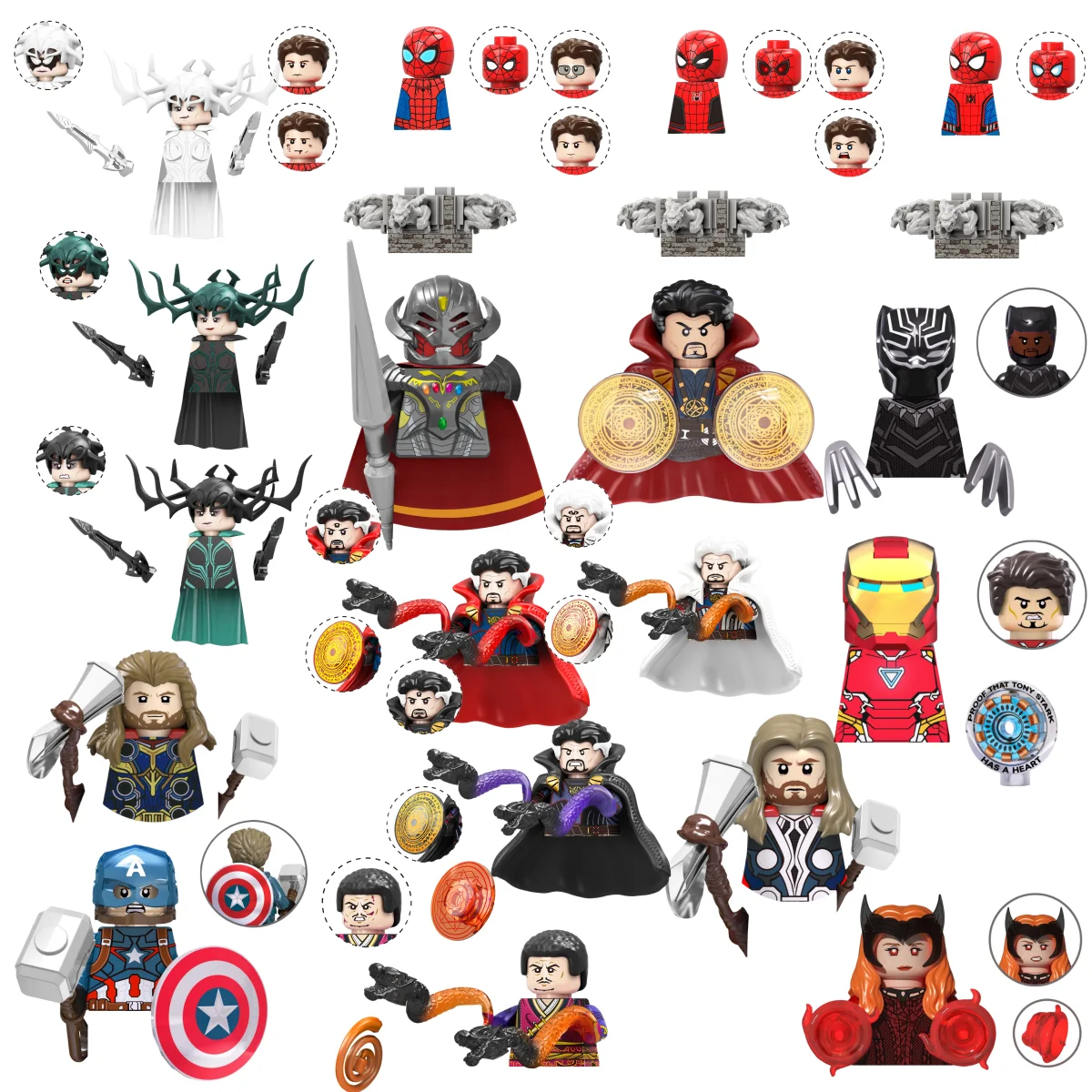 Blind Box Mini Building Blocks TV6209 Figures Big Goblin Spiderman Iron Man Venom Captain Hawk Deadpool Armor Christmas Gift Toy
Blind Box Mini Building Blocks TV6209 Figures Big Goblin Spiderman Iron Man Venom Captain Hawk Deadpool Armor Christmas Gift Toy