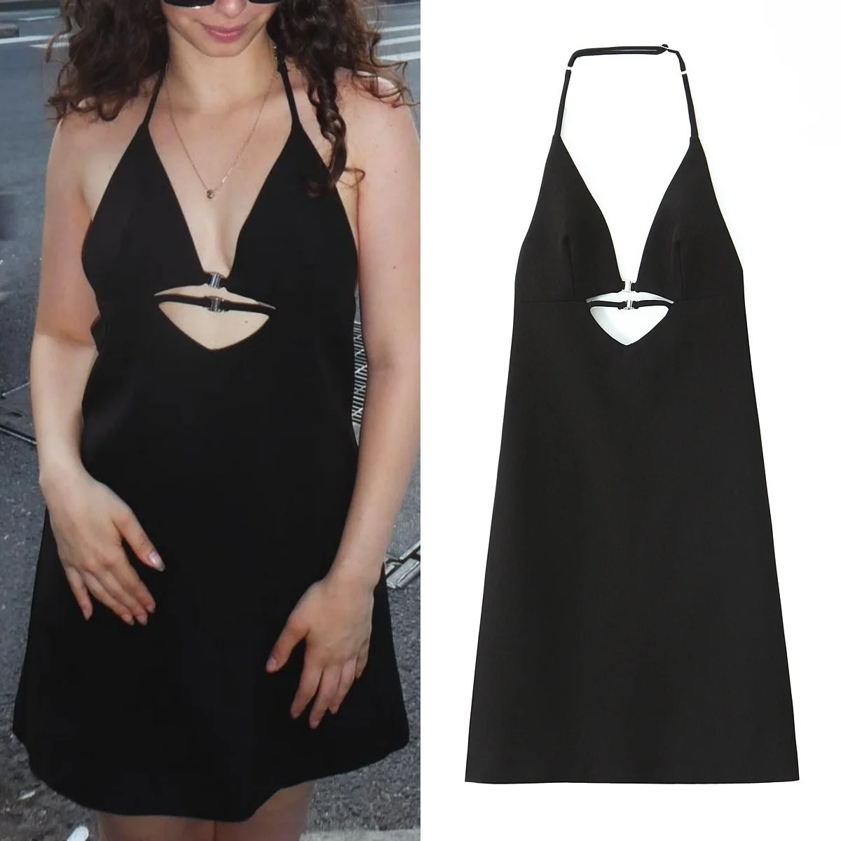 Women Hollow Black Mini Dress Halter Neck Sleeveless Backless Women Off Shoulder Sexy Short Dress Party Dress 2024 Summer
Women Hollow Black Mini Dress Halter Neck Sleeveless Backless Women Off Shoulder Sexy Short Dress Party Dress 2024 Summer