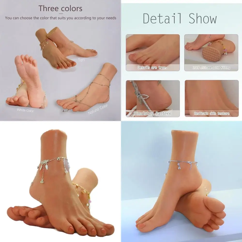 Pair of Realistic Silicone Feet with Wrinkles for Shoe, Sock, and Sandal Display Art Collection
Pair of Realistic Silicone Feet with Wrinkles for Shoe, Sock, and Sandal Display Art Collection