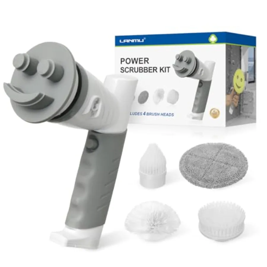 Electric Scrubber Sponge Wand Compatible with Scrub Daddy/Mommy Sponges, Cordl Power Spin Brush with Comfortable Handle, 5 Repl
Electric Scrubber Sponge Wand Compatible with Scrub Daddy/Mommy Sponges, Cordl Power Spin Brush with Comfortable Handle, 5 Repl