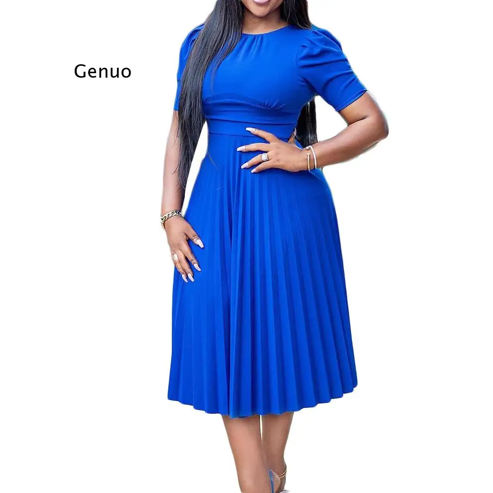 African Dresses for Women Summer 2022 New African Women Pleated Short Sleeve Solid Color Dress Loose African Clothes
African Dresses for Women Summer 2022 New African Women Pleated Short Sleeve Solid Color Dress Loose African Clothes
