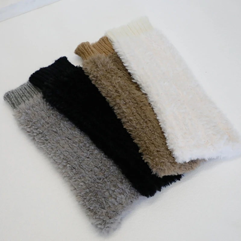 Fashionable Ribbed Knit Cuffs Fuzzy Spliced Leg Warmers Plush Boot Covers Footless Socks Leg Gaiters for Costume Parties M6CD
Fashionable Ribbed Knit Cuffs Fuzzy Spliced Leg Warmers Plush Boot Covers Footless Socks Leg Gaiters for Costume Parties M6CD