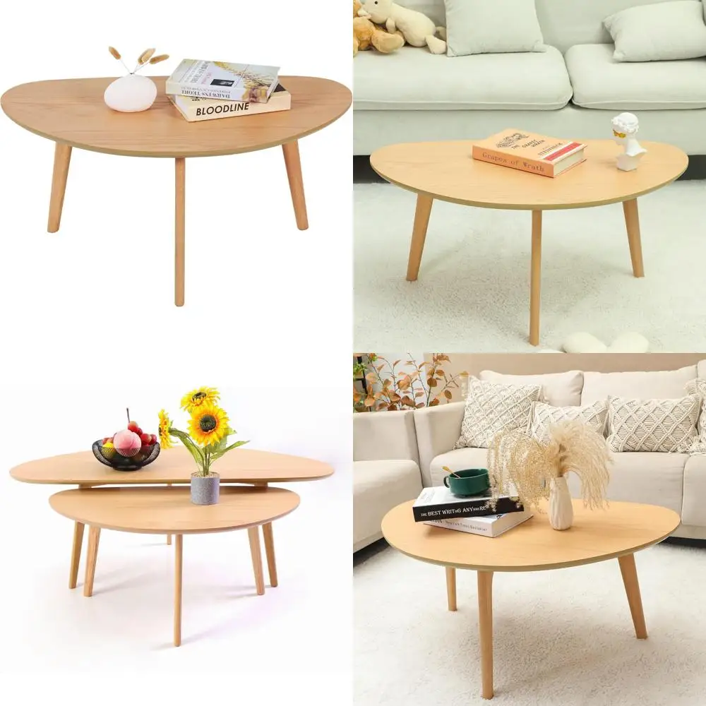 Mid Century Modern Small Oval Coffee Table for Living Room, Minimalist Natural Wood Display Table, 18.9 Diameter
Mid Century Modern Small Oval Coffee Table for Living Room, Minimalist Natural Wood Display Table, 18.9 Diameter