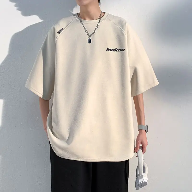 Korean design niche suede T-shirt men short-sleeved summer loose trendy brand oversize half-sleeved college style couple tops
Korean design niche suede T-shirt men short-sleeved summer loose trendy brand oversize half-sleeved college style couple tops