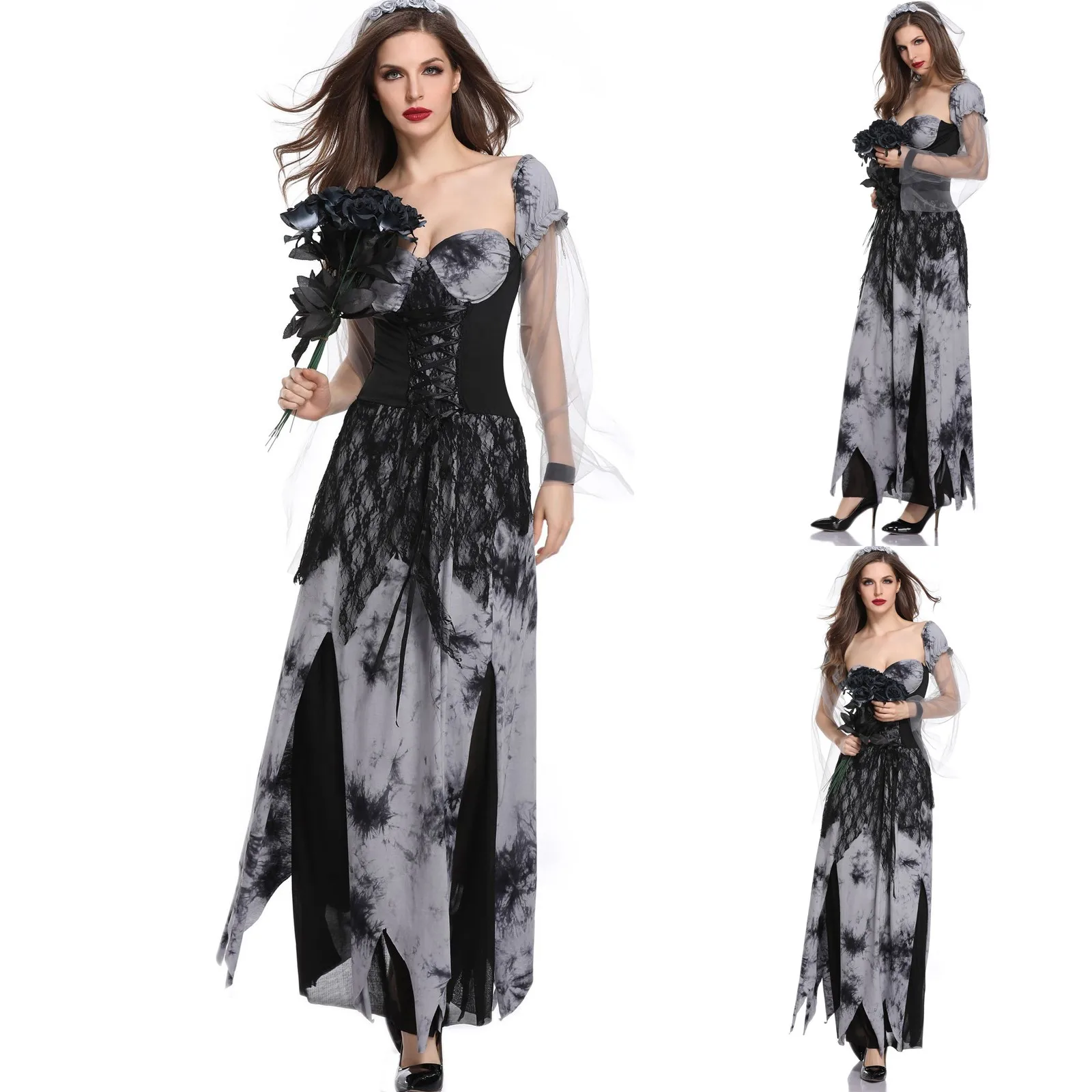 New Halloween Adult Ghosts Witch Dress Demon Vampire Costume Dark Suit Devil Ghost Bride Costumes Scary Clothes
New Halloween Adult Ghosts Witch Dress Demon Vampire Costume Dark Suit Devil Ghost Bride Costumes Scary Clothes