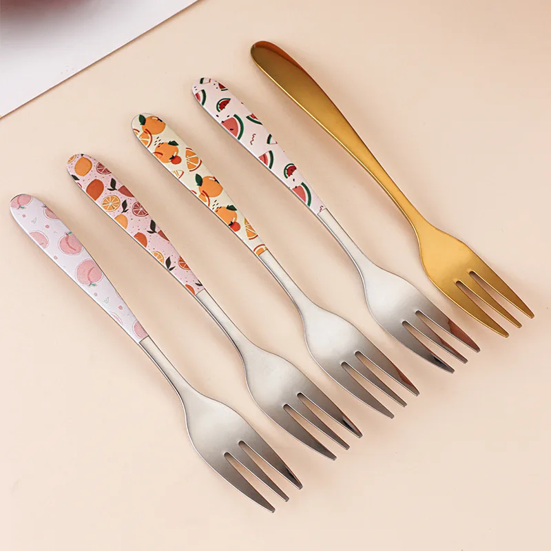 Stainless Steel 304 Fruit Fork INS Hotel Home Fruit Pattern Dessert Fork Kids Fork Lunch Accesorios for Kids
Stainless Steel 304 Fruit Fork INS Hotel Home Fruit Pattern Dessert Fork Kids Fork Lunch Accesorios for Kids