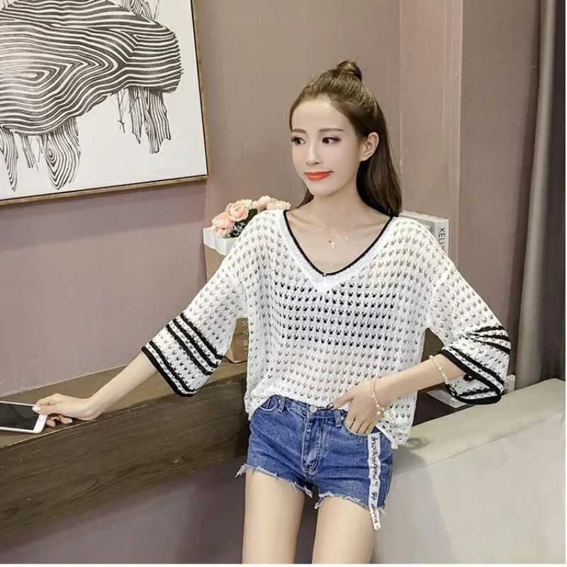 Ice Silk Sun Protection Large Size Single Two-Piece Set 2023 New Summer Thin Bat Knitted Blouse Pullover Female Student Top
Ice Silk Sun Protection Large Size Single Two-Piece Set 2023 New Summer Thin Bat Knitted Blouse Pullover Female Student Top