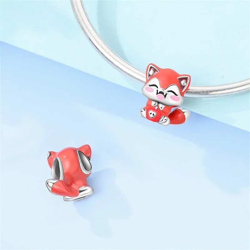 New 925 Sterling Silver Happy Fox Charms Beads Fit 3mm Original Bracelet DIY Women Exquisite Birthday Anniversary Jewelry Gifts
New 925 Sterling Silver Happy Fox Charms Beads Fit 3mm Original Bracelet DIY Women Exquisite Birthday Anniversary Jewelry Gifts