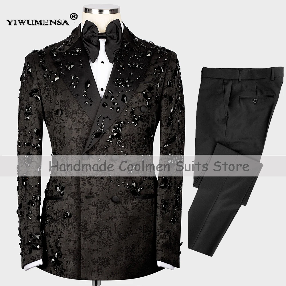 Unique Floral Suits Men For Wedding Double Breasted Beaded Stone Jacket Pants 2 Pieces Business Banquet Groom Tuxedos Male Dress
Unique Floral Suits Men For Wedding Double Breasted Beaded Stone Jacket Pants 2 Pieces Business Banquet Groom Tuxedos Male Dress