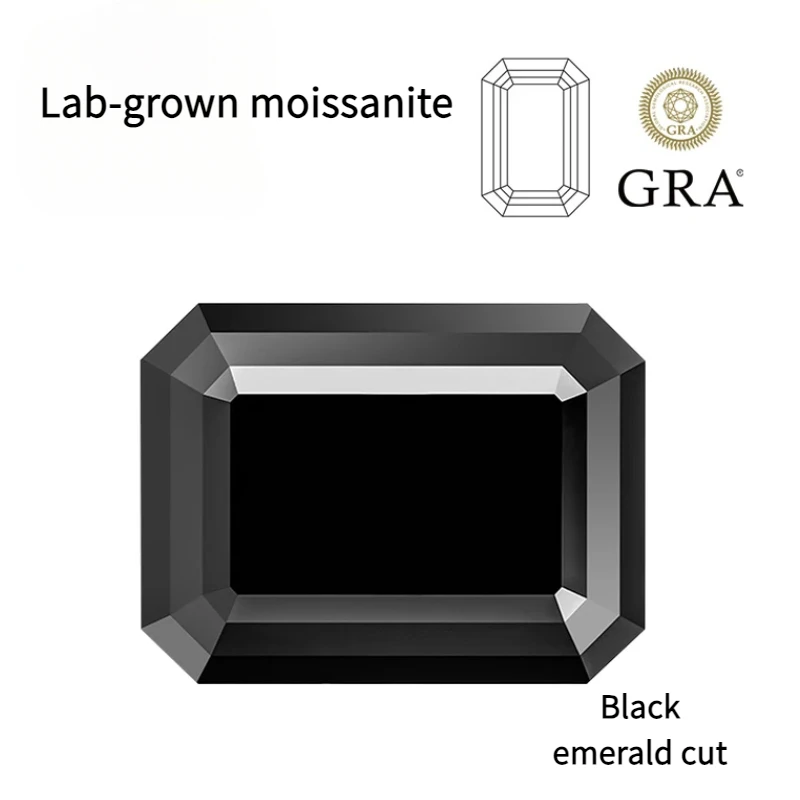 Black Emerald Cut Moissanite 1.0-5.0ct with GRA Certificate for Moissanite Jewelry Making for Jewelry Making
Black Emerald Cut Moissanite 1.0-5.0ct with GRA Certificate for Moissanite Jewelry Making for Jewelry Making