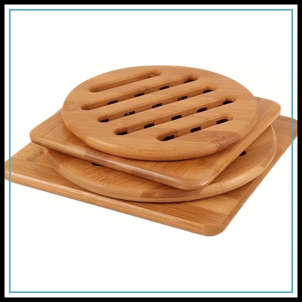 4pcs Bamboo Trivets for Hot Dishes, Heat Resistant Pot Holders with Non-Slip Pads, Multi Size 2 Square 2 Round
4pcs Bamboo Trivets for Hot Dishes, Heat Resistant Pot Holders with Non-Slip Pads, Multi Size 2 Square 2 Round