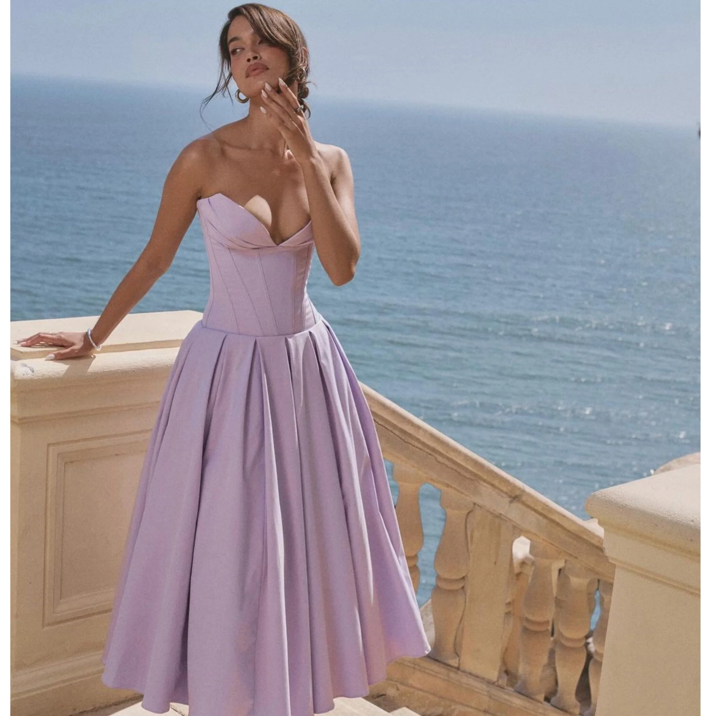 Linda Simple Evening Dresses for Women Lavender Sweetheart Sleeveless Vestidos De Fiesta Customized Beach Stain Party Gowns
Linda Simple Evening Dresses for Women Lavender Sweetheart Sleeveless Vestidos De Fiesta Customized Beach Stain Party Gowns