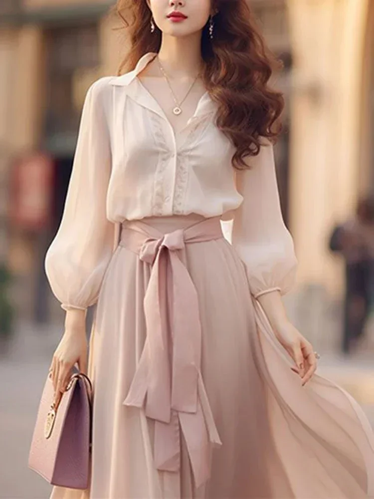 Korean Retro Loose Long Sleeved Street Style Solid Color Two-piece Set Elegant French Women's Dress Sweet Slim Two-Piece Z538
Korean Retro Loose Long Sleeved Street Style Solid Color Two-piece Set Elegant French Women's Dress Sweet Slim Two-Piece Z538