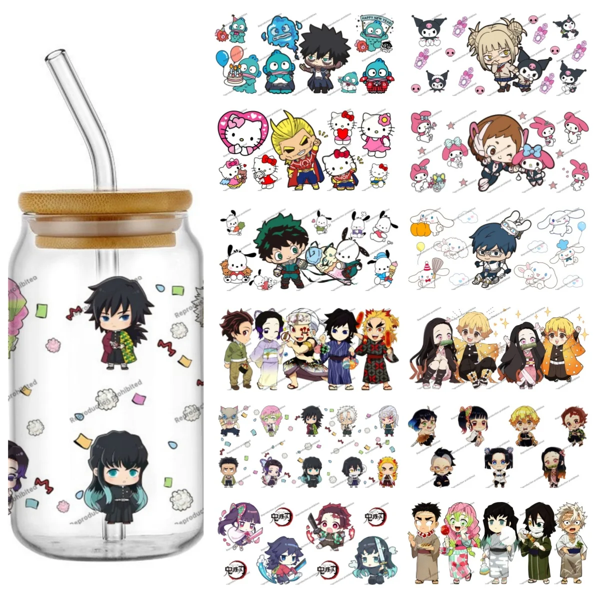Miniso Hot Japanese Anime UV DTF Wraps Transfer Sticker Selfadhesive Waterproof High Quality For 16OZ Libbey Glass Can 
Miniso Hot Japanese Anime UV DTF Wraps Transfer Sticker Selfadhesive Waterproof High Quality For 16OZ Libbey Glass Can