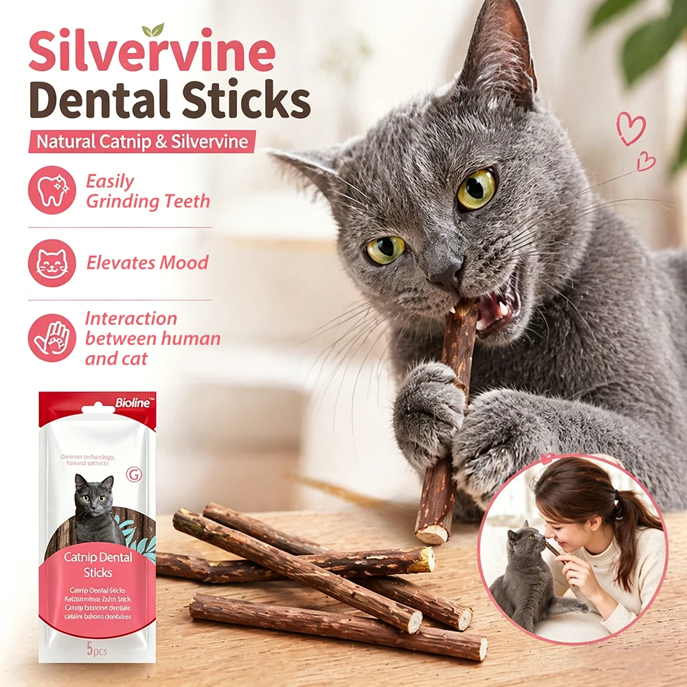 5 Pack Silvervine Sticks for Cats Natural Cat Chew Toys for Teeth Cleaning Kitten Teething Toys for Indoor Cats Catnip Toy
5 Pack Silvervine Sticks for Cats Natural Cat Chew Toys for Teeth Cleaning Kitten Teething Toys for Indoor Cats Catnip Toy