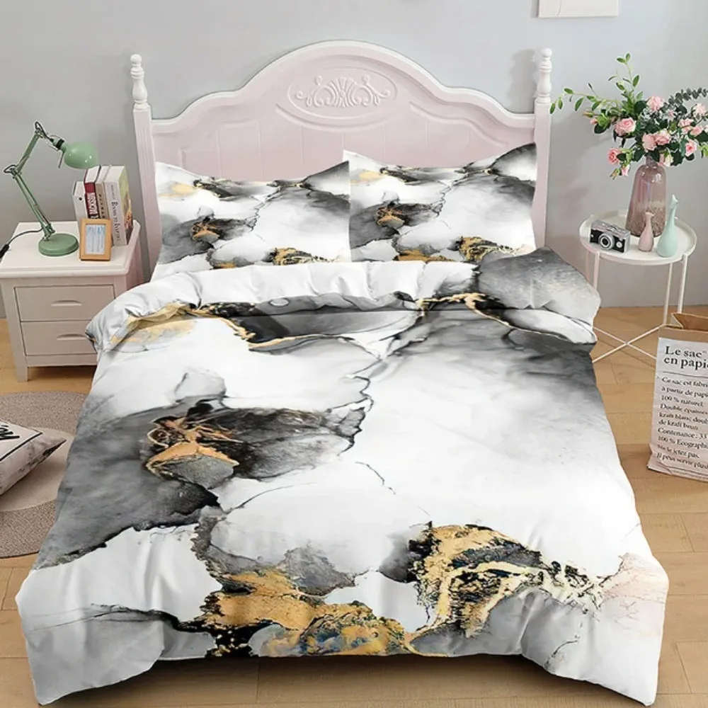 Luxury Black Marble Bedding Set 3D Duvet Cover Set Single Double Twin Full Size Teens Adults Bedclothes Soft Polyester Bed Linen
Luxury Black Marble Bedding Set 3D Duvet Cover Set Single Double Twin Full Size Teens Adults Bedclothes Soft Polyester Bed Linen