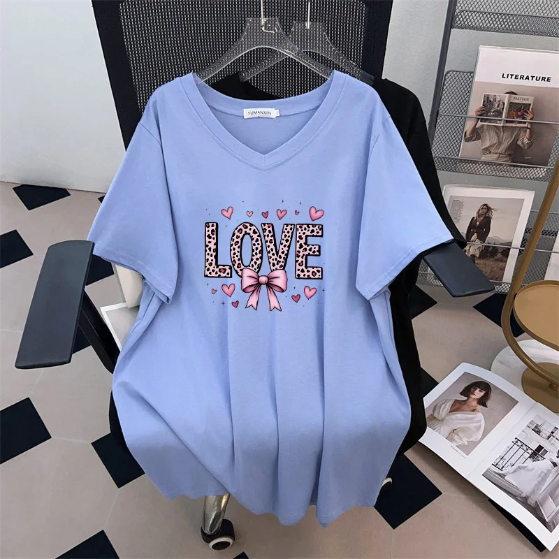 170Kg Plus Size Women's Bust 170 Summer Loose Short Sleeve V-Neck Printed T-Shirt 4XL 5XL 6XL 7XL 8X 9XL
170Kg Plus Size Women's Bust 170 Summer Loose Short Sleeve V-Neck Printed T-Shirt 4XL 5XL 6XL 7XL 8X 9XL