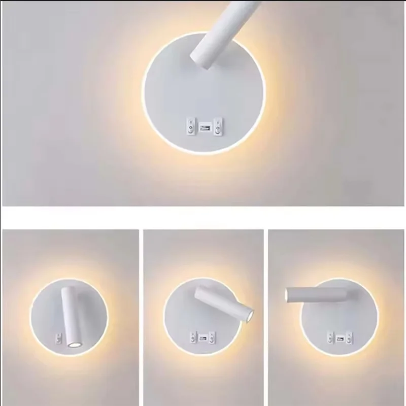 B84B-LED настенный светильник для чтения с переключателем и USB-портом, вращающийся прикроватный настенный светильник, прожектор для спальни 
B84B-LED настенный светильник для чтения с переключателем и USB-портом, вращающийся прикроватный настенный светильник, прожектор для спальни