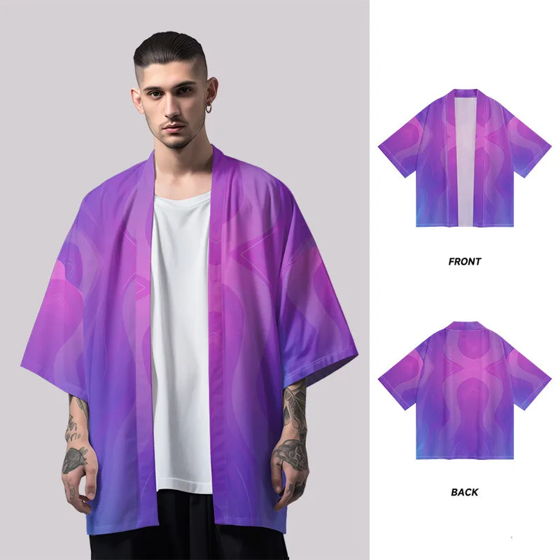 Gradient Print Shirt Kimono Women Men Harajuku Haori Japanese Beach Yukata Streetwear Cardigan Clothing
Gradient Print Shirt Kimono Women Men Harajuku Haori Japanese Beach Yukata Streetwear Cardigan Clothing