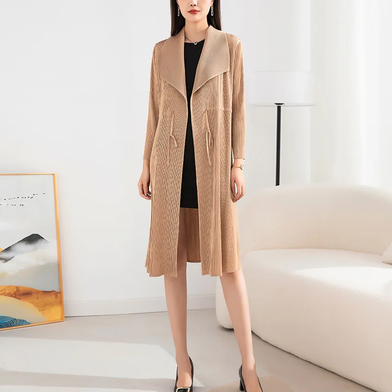 miyake pleated long trench coat 2022 autumn autumn new style fashion suit open stitch jacket for women
miyake pleated long trench coat 2022 autumn autumn new style fashion suit open stitch jacket for women