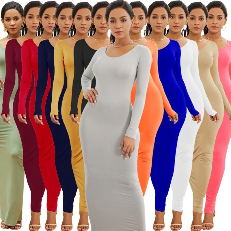 2023 Hot Selling Muslim Abayat Women's Long Dress Sexy Fashion Long Sleeve Warm Dress Solid Color Slim Round Neck Long Dress
2023 Hot Selling Muslim Abayat Women's Long Dress Sexy Fashion Long Sleeve Warm Dress Solid Color Slim Round Neck Long Dress