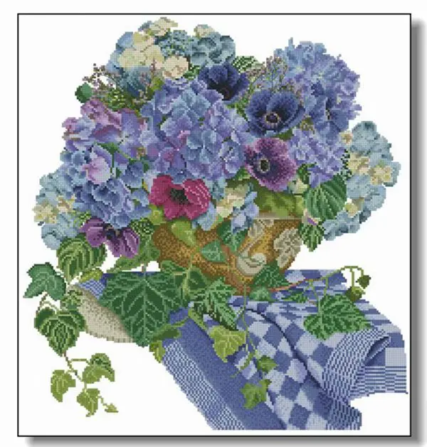 Cross Stitch Kit for Embroidery Needlework, Craft Packages, Cotton Fabric Floss Set, 3025 Hydrangea and Anemone 48-50
Cross Stitch Kit for Embroidery Needlework, Craft Packages, Cotton Fabric Floss Set, 3025 Hydrangea and Anemone 48-50