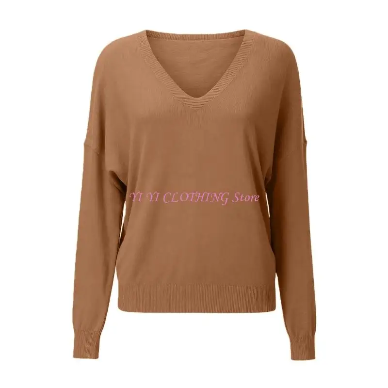 N5KF Women's Casual Knit Top Breathable V Neck Long Sleeve Soft Lightweight For Cool Weather Wear And Activity
N5KF Women's Casual Knit Top Breathable V Neck Long Sleeve Soft Lightweight For Cool Weather Wear And Activity