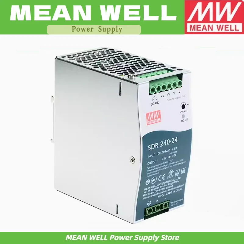 Серия SDR-240, SDR-240-48 Mean Well, SDR 240 Вт, 48 В, 0~5 А
Серия SDR-240, SDR-240-48 Mean Well, SDR 240 Вт, 48 В, 0~5 А