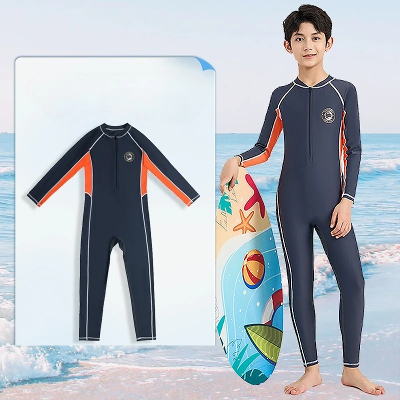 Children's swimwear boys' long sleeved one-piece hot spring small medium and large children's swimwear professional swimwear
Children's swimwear boys' long sleeved one-piece hot spring small medium and large children's swimwear professional swimwear