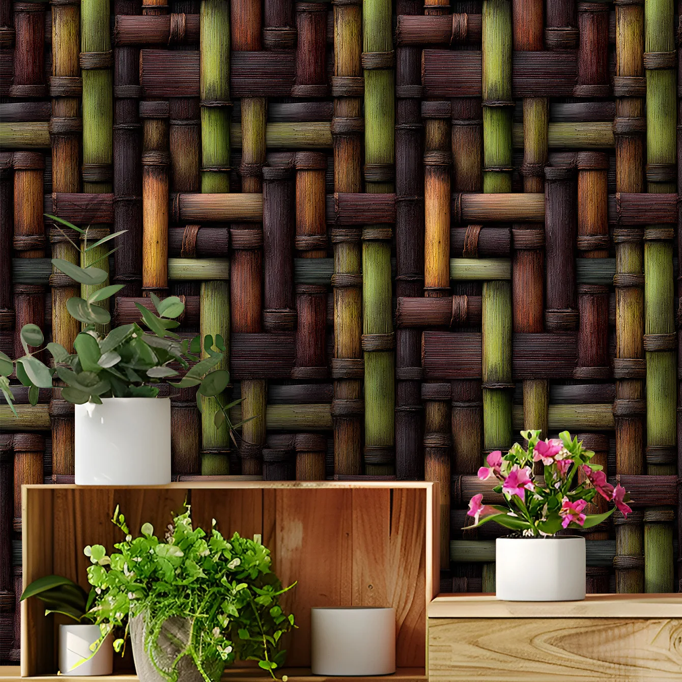 Rustic Bamboo Peel and Stick Wallpaper, Wood Texture Removable Wall Mural Self-Adhesive Natural Bamboo Decor for Bedroom Cabinet
Rustic Bamboo Peel and Stick Wallpaper, Wood Texture Removable Wall Mural Self-Adhesive Natural Bamboo Decor for Bedroom Cabinet