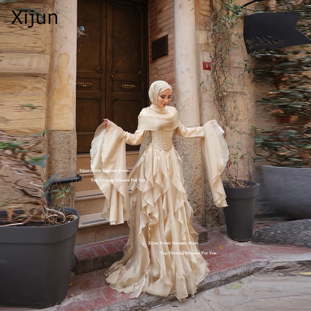 Xijun Скромные многоярусные длинные платья для выпускного вечера с рюшами и длинными рукавами Вечерние платья Мусульманские роскошные платья для выпускного вечера в Дубае 2026 по индивидуальному заказу
Xijun Скромные многоярусные длинные платья для выпускного вечера с рюшами и длинными рукавами Вечерние платья Мусульманские роскошные платья для выпускного вечера в Дубае 2026 по индивидуальному заказу