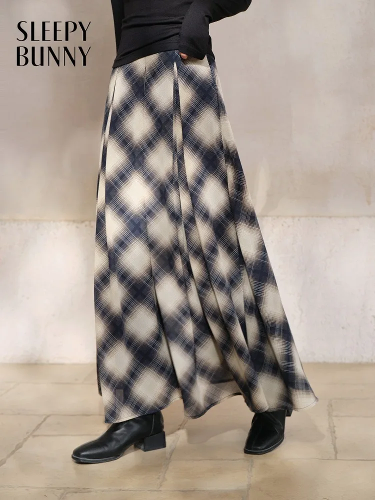 Women High Waist Plaid Chiffon Midi Skirt Lady Spring French Vintage Loose A Line Swing Maxi Skirt Casual Flowy Office Bottoms
Women High Waist Plaid Chiffon Midi Skirt Lady Spring French Vintage Loose A Line Swing Maxi Skirt Casual Flowy Office Bottoms