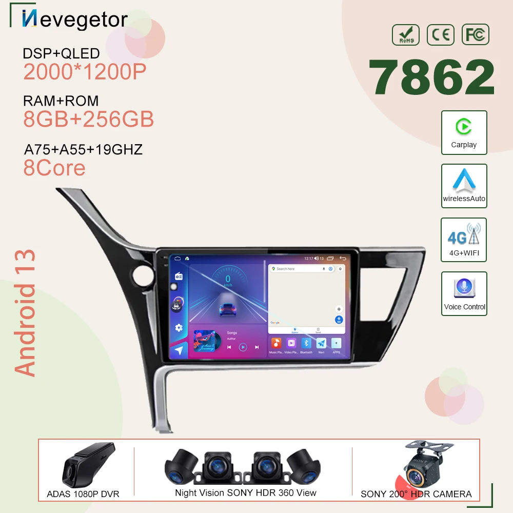 Автомобильный Android 13 для Toyota Corolla 11 Auris E180 LHD 2017 2018 2019 автомобильное радио стерео головное устройство мультимедийный плеер GPS навигация
Автомобильный Android 13 для Toyota Corolla 11 Auris E180 LHD 2017 2018 2019 автомобильное радио стерео головное устройство мультимедийный плеер GPS навигация