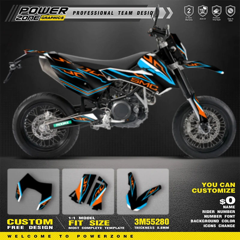 PowerZone for Custom Team Graphics Backgrounds Decals Stickers Kit For KTM 2008-2011 LC4 SMC 690 Motorcycle SUPERMOTO 04
PowerZone for Custom Team Graphics Backgrounds Decals Stickers Kit For KTM 2008-2011 LC4 SMC 690 Motorcycle SUPERMOTO 04