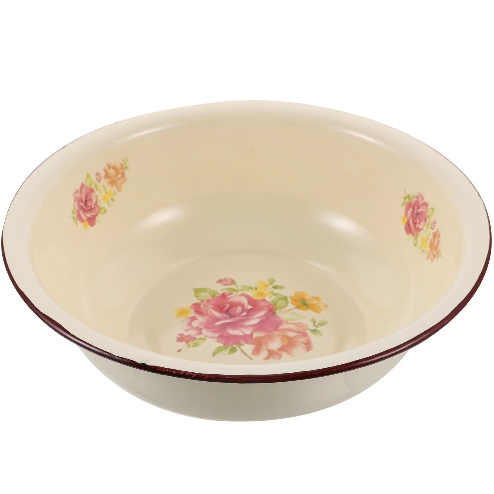Retro Enameled Basin Thickened Vintage Mixing Bowl Kitchen Supplies Antirust Stainresistant Sunken Design Multifunctional Large
Retro Enameled Basin Thickened Vintage Mixing Bowl Kitchen Supplies Antirust Stainresistant Sunken Design Multifunctional Large