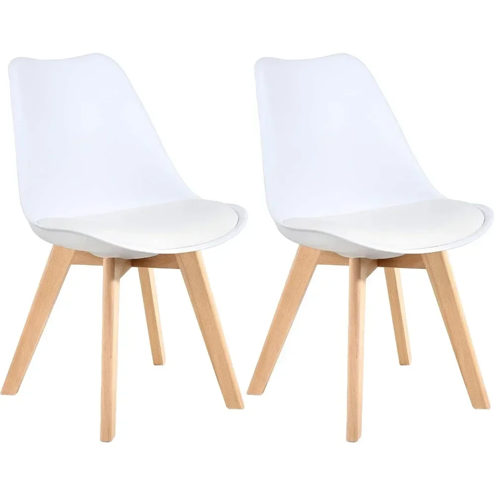 Mid Century Modern Dining Chairs, Shell Lounge Plastic Desk Chair Side Chair with Soft Padded and Wooden Legs ,Set of 2
Mid Century Modern Dining Chairs, Shell Lounge Plastic Desk Chair Side Chair with Soft Padded and Wooden Legs ,Set of 2