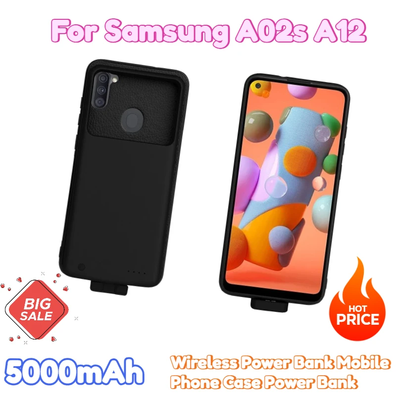 5000mAh for Samsung A02s A12 Back Clip Battery Wireless Power Bank Mobile Phone Case Power Bank
5000mAh for Samsung A02s A12 Back Clip Battery Wireless Power Bank Mobile Phone Case Power Bank